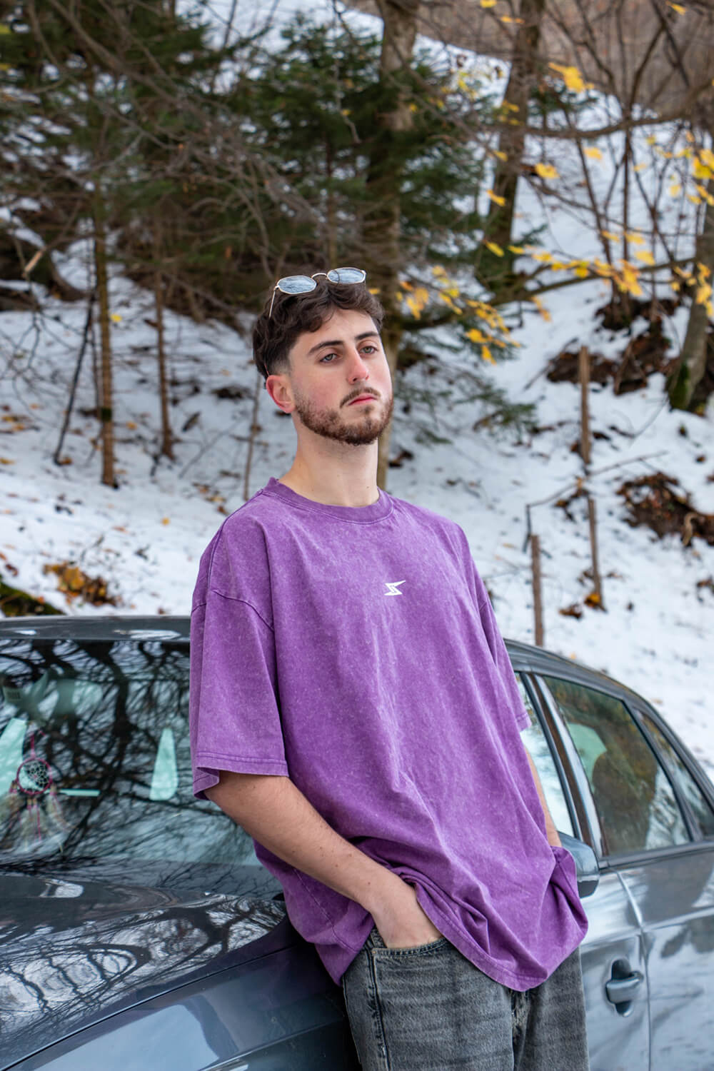 T-shirt Vintage Oversize Speedfy Unisex - Violet